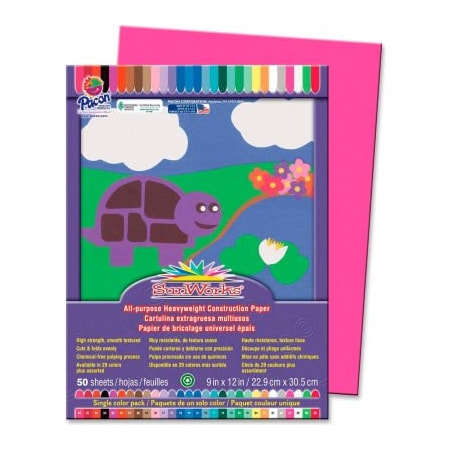 Pacon Pacon SunWorks Construction Paper 9in x 12in Hot Pink 9103